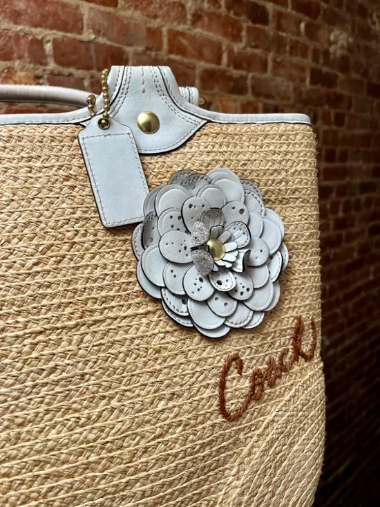 Coach Bleecker Straw Tote - Picture 12 of 12